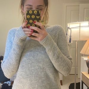 Gray Soft Gap Sweater